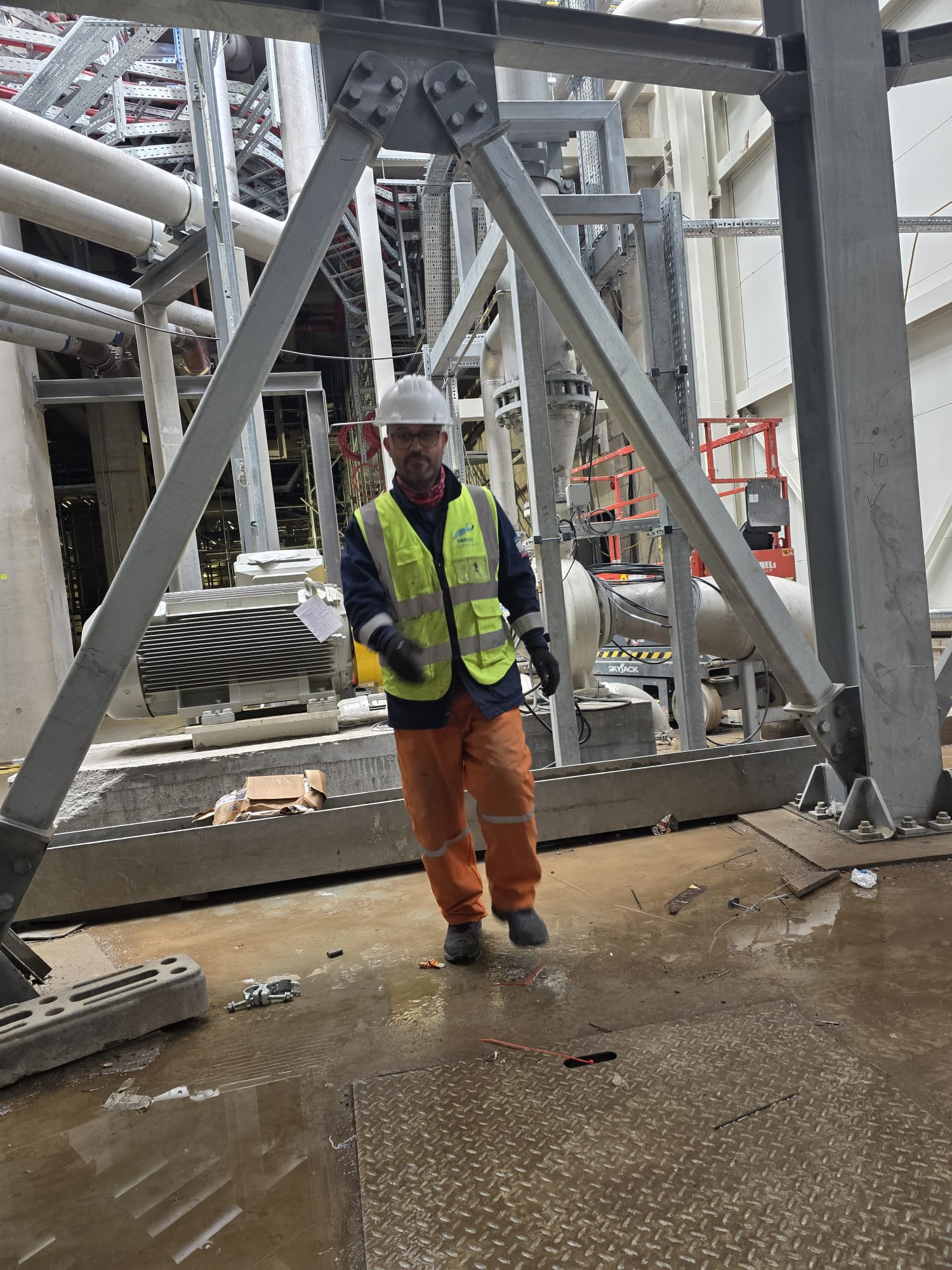 Industrial machinery installation site